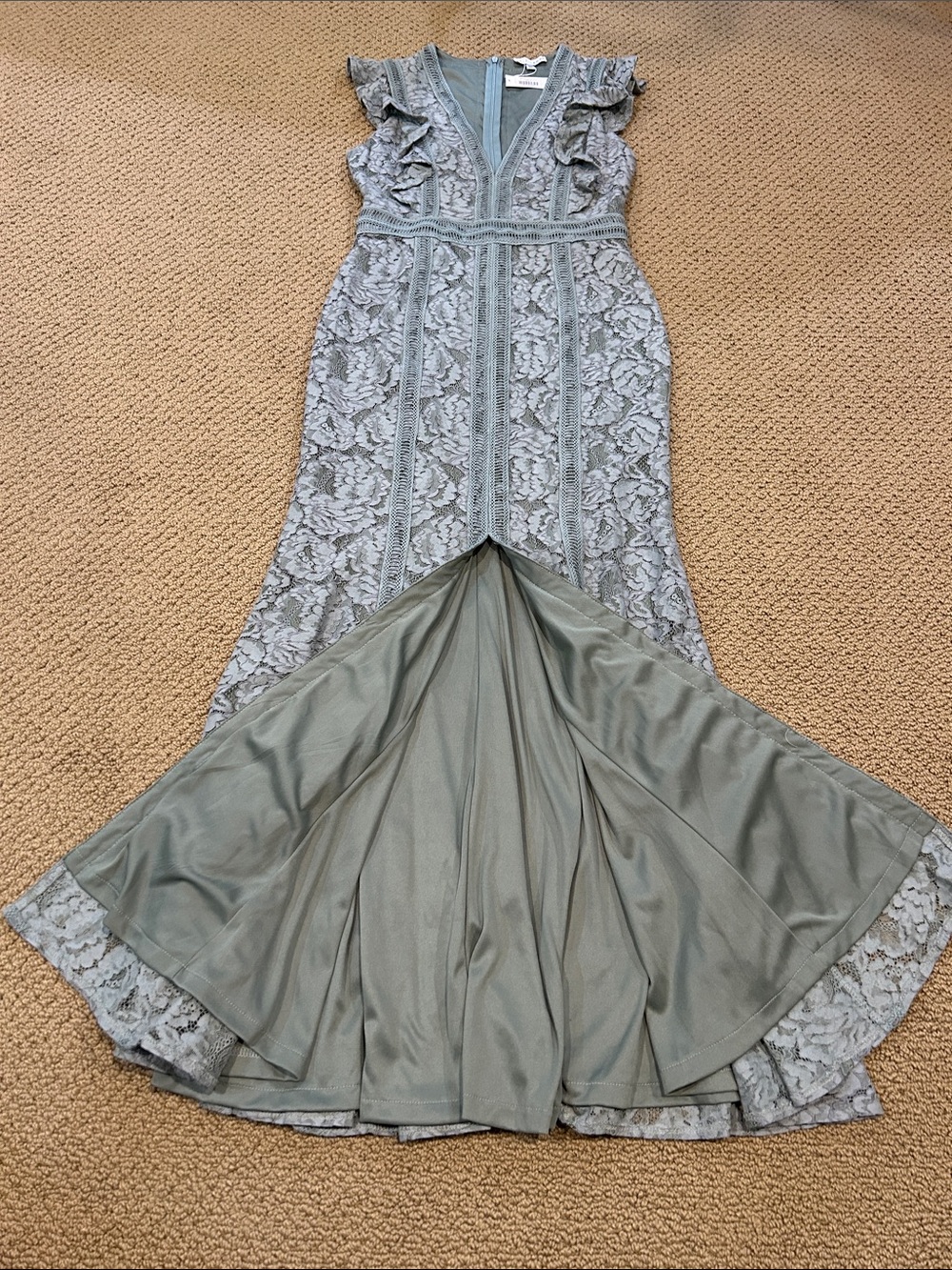 Baltic Born Monroe Sage Lace Dress size Medium Wedding Bridesmaid Formal Green - Picture 10 of 17